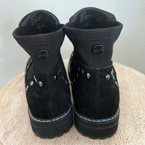 Seven For All Mankind Romanoff Waterproof Ankle Boot Black with Studs 10 NWOB - Picture 7 of 7